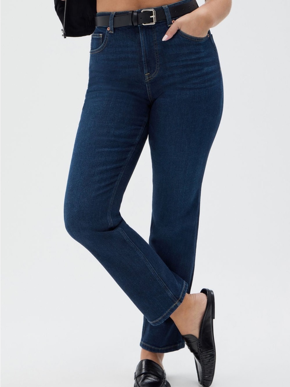 Fabletics Dark Blue Straight-Leg Jeans